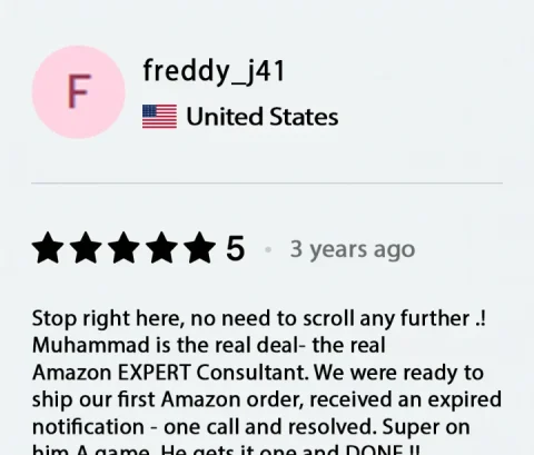 Screenshot of a five-star review from freddy_j41, United States, for ECLETE
