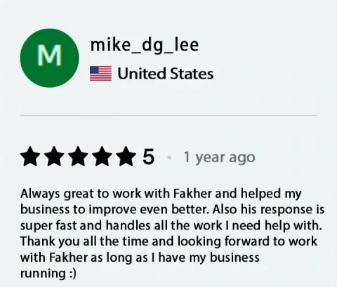 Screenshot of a five-star review from mike_dg_lee, United States, for ECLETE
