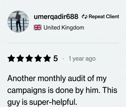 Screenshot of a five-star review from umerqadir688, United Kingdom, for ECLETE