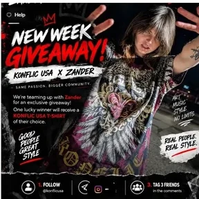 Konflic USA streetwear social post