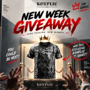 Konflic USA buyer photo and giveaway post