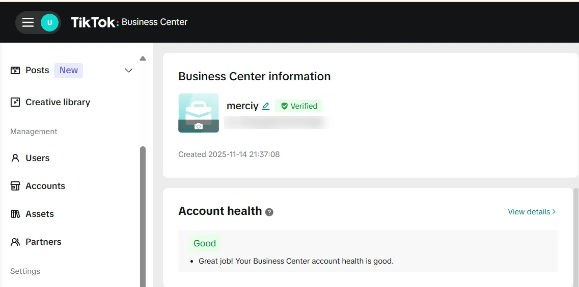 Merciy TikTok Shop Case Study 8 Merciy Verified badge and Good health