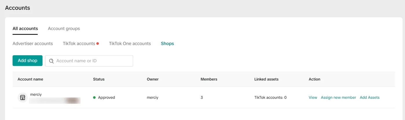 Merciy TikTok Shop Case Study 6 Merciy Shop status: Approved