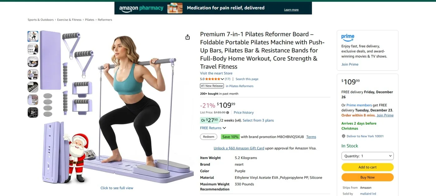 Neart #1 New Release in Pilates Reformers