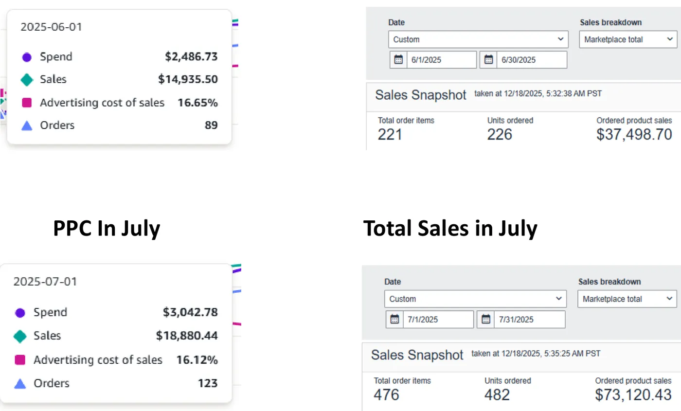RIPTIC Amazon Case Study 23 RIPTIC Ads in June and July