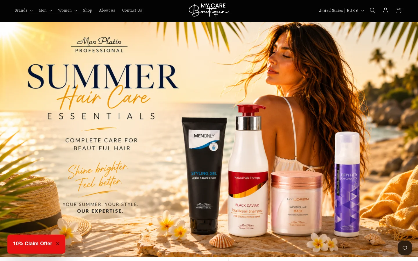 My Care Boutique ecommerce store